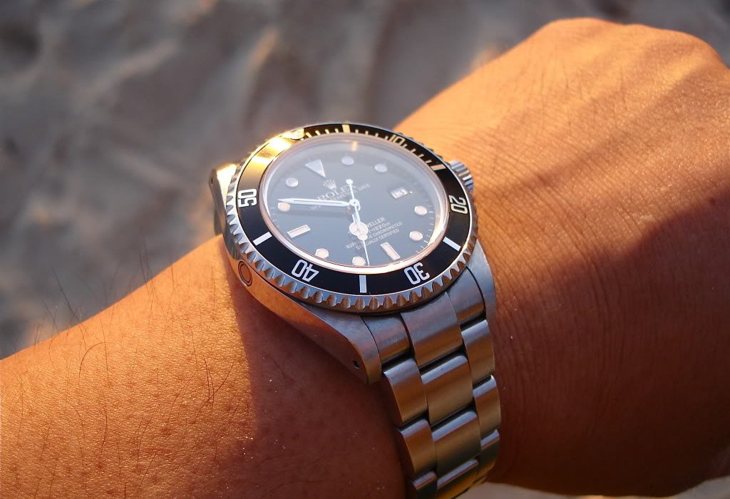 Rolex on a wrist after a rolex repair