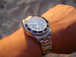 Rolex on a wrist after a rolex repair