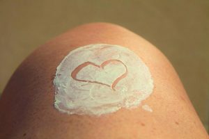 lotion on legs